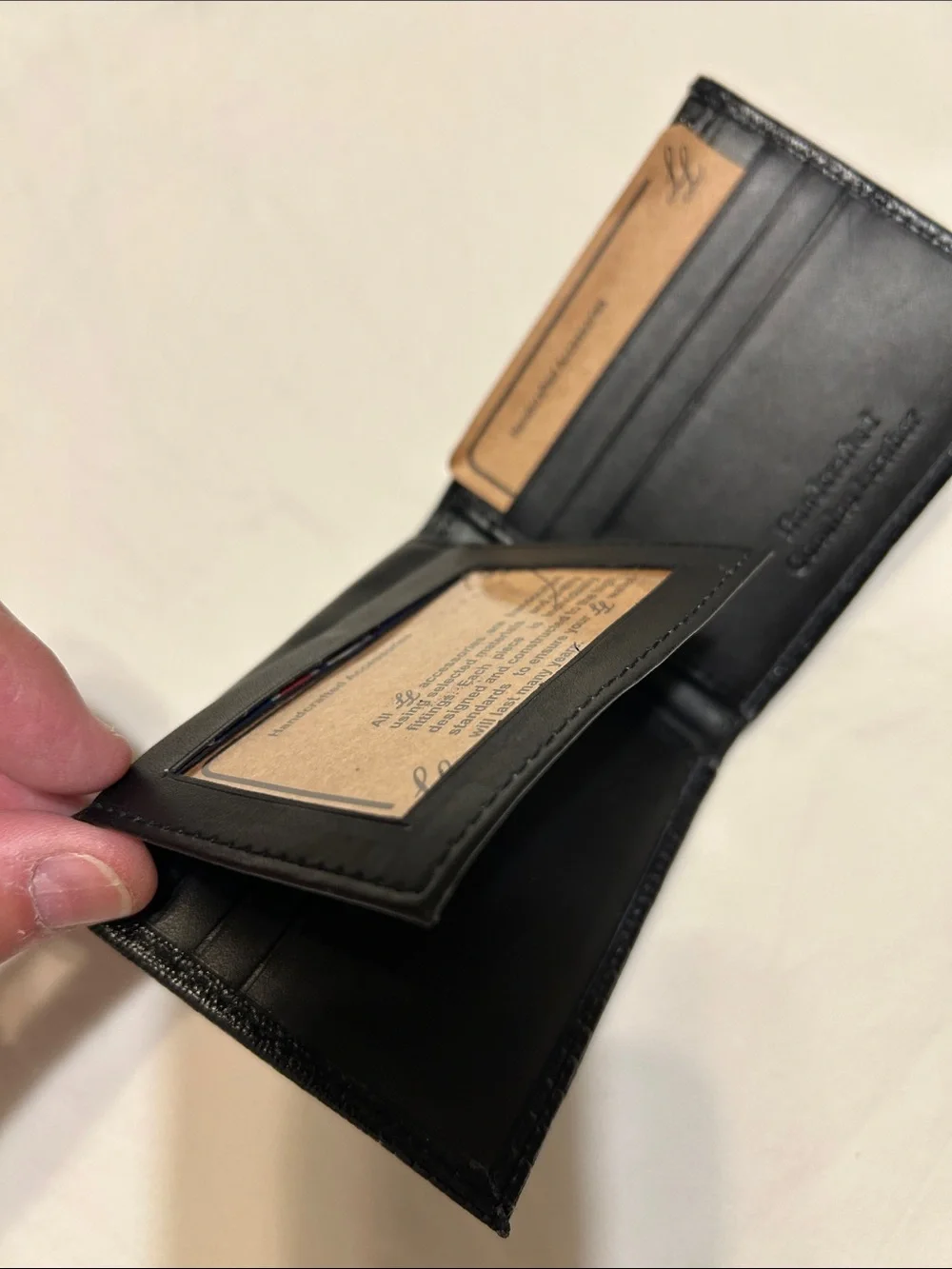 Black Leather Men’s Card & Key Holder Wallet
